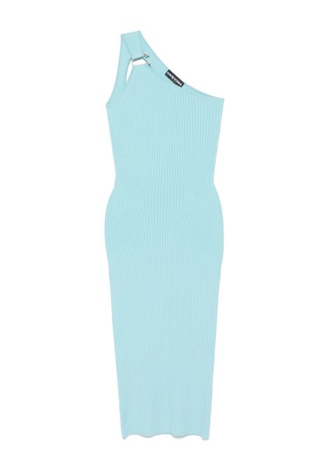 Abito midi monospalla in celeste David koma - donna DAVID KOMA | SS25DKKN70DBLSLVR